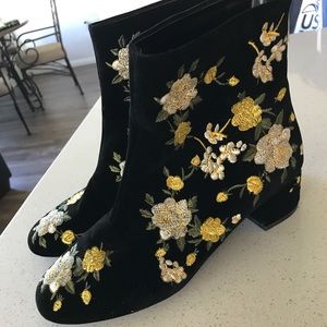 Floral booties